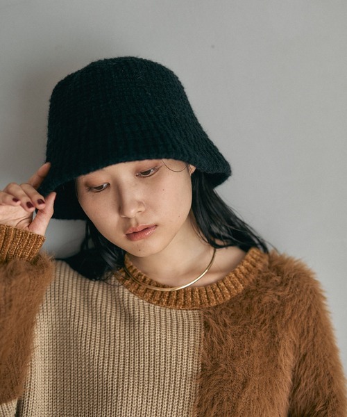 LEPSIM（レプシィム）の「サーモニットハット　604769（ハット・レディース・ブラック/アイボリー・ONE SIZE）」の19枚目の写真