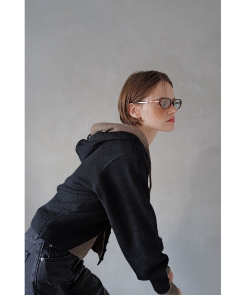 TRUNC（トランクエイティーエイト）の「Button Hoodie Knit（ニット/セーター・レディース・モカ/ピンク/ブラック・FREE）」の21枚目の写真