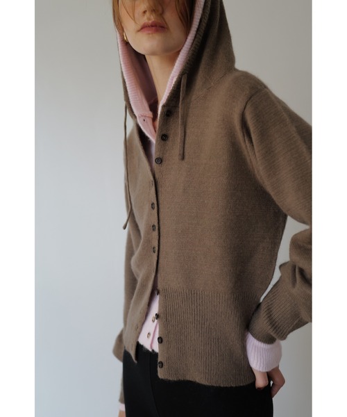 TRUNC（トランクエイティーエイト）の「Button Hoodie Knit（ニット/セーター・レディース・モカ/ピンク/ブラック・FREE）」の22枚目の写真