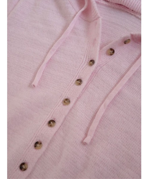 TRUNC（トランクエイティーエイト）の「Button Hoodie Knit（ニット/セーター・レディース・モカ/ピンク/ブラック・FREE）」の12枚目の写真