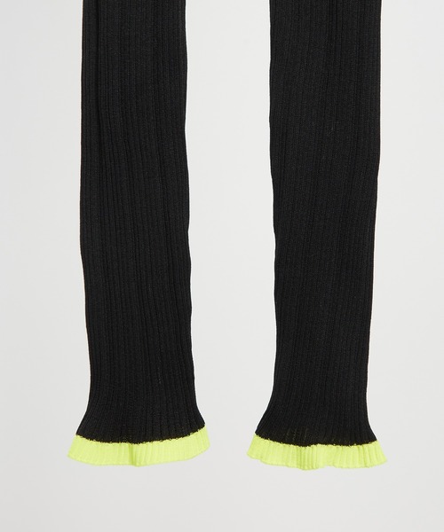 gomme（ゴム）の「リブレギンス（レギンス/スパッツ・レディース・ブラック×ブルー/グレー/ブルー/ブラック×イエロー・FREE）」の7枚目の写真