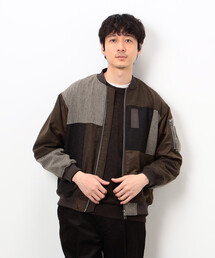 COMME CA ISM（コムサイズム）の「パッチワーク ツイード MA-1ブルゾン（ブルゾン）」