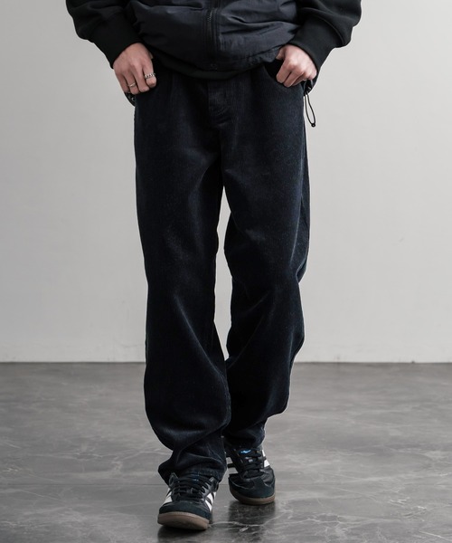 HUF（ハフ）の「HUF ハフ CROMER CORDUROY PANT ワンポイントロゴ刺繍入りコーデュロイテーパードワイドパンツ（その他パンツ・メンズ・サンドベージュ/ネイビー/ブラック・30/32/34）」の16枚目の写真