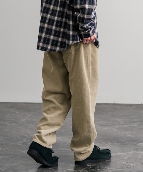 HUF（ハフ）の「HUF ハフ CROMER CORDUROY PANT ワンポイントロゴ刺繍入りコーデュロイテーパードワイドパンツ（その他パンツ・メンズ・サンドベージュ/ネイビー/ブラック・30/32/34）」の20枚目の写真