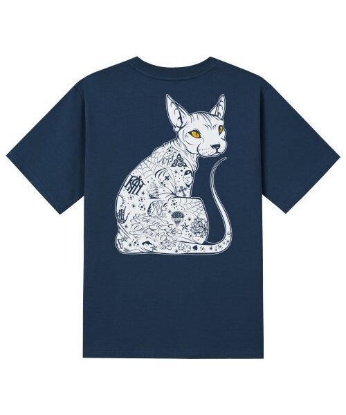 KAN6312(カン6312)の「KTN0086 チカノスピンクス 半袖Tシャツ - ネイビー(Tシャツ/カットソー・メンズ・その他・LARGE/MEDIUM/SMALL/X-LARGE)」の1枚目の写真