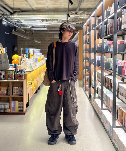 JUAN HOMME(ジュアンオム)の「クロップフィットコンパクトコットンロングスリーブ(チャコール)(Tシャツ/カットソー・メンズ・その他・LARGE/SMALL/MEDIUM)」の3枚目の写真