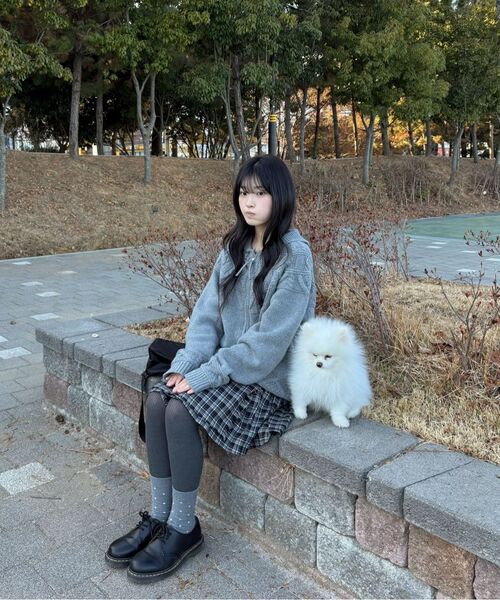 WEDNESDAY OASIS(ウェンズデーオアシス)の「コウィチャン シェルパ ウール ニット ジップアップ_GRAY(WC25-KN77)(カーディガン/ボレロ・メンズ・グレー・MEDIUM/LARGE)」の5枚目の写真