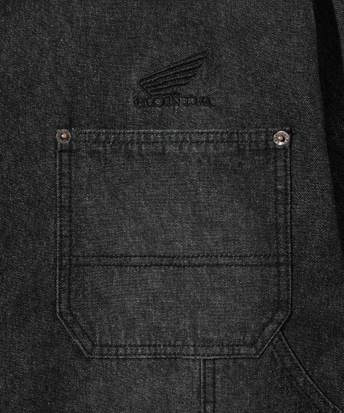 PHYPS MOTORCYCLE(フィップスモーターサイクル)の「Denim Carpenter Half Sleeve Shirts Black(シャツ/ブラウス・レディース・その他・SMALL/MEDIUM/X-LARGE/LARGE)」の5枚目の写真
