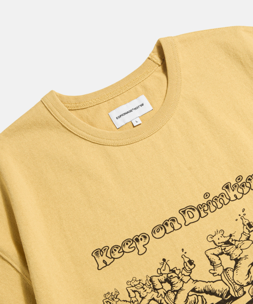 ESPIONAGE(エスピオナジ)の「Keep on Drinkin Heavyweight Tee Vintage Yellow(Tシャツ/カットソー・レディース・その他・MEDIUM/LARGE/X-LARGE)」の4枚目の写真