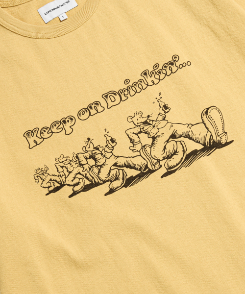 ESPIONAGE(エスピオナジ)の「Keep on Drinkin Heavyweight Tee Vintage Yellow(Tシャツ/カットソー・レディース・その他・MEDIUM/LARGE/X-LARGE)」の5枚目の写真
