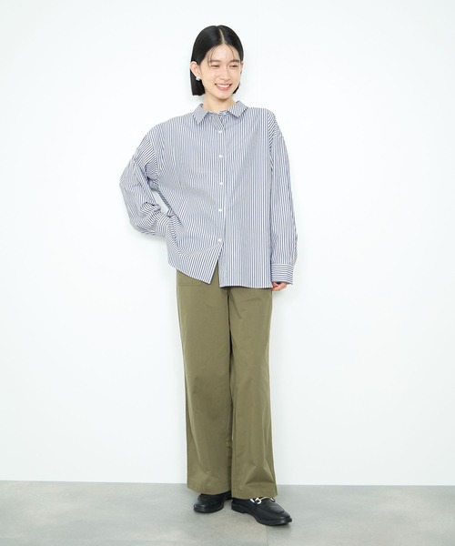 Mac-House(マックハウス)の「レギュラーカラーオーバーサイズシャツ(シャツ/ブラウス・レディース・ピンク/ネイビー/サックスブルー・FREE)」の17枚目の写真