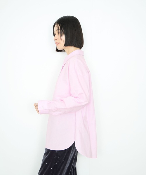 Mac-House(マックハウス)の「レギュラーカラーオーバーサイズシャツ(シャツ/ブラウス・レディース・ピンク/ネイビー/サックスブルー・FREE)」の13枚目の写真