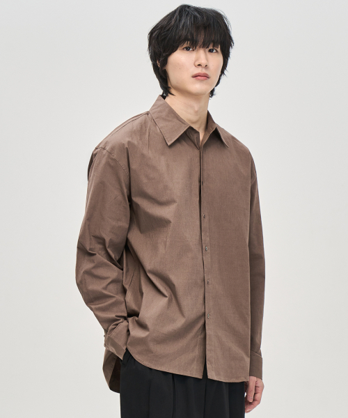 PRAIRIE(KR)(プレーリー)の「コンフォートシャドウストライプシャツ (ブラウン)(シャツ/ブラウス・メンズ・ブラウン・MEDIUM/LARGE)」の3枚目の写真