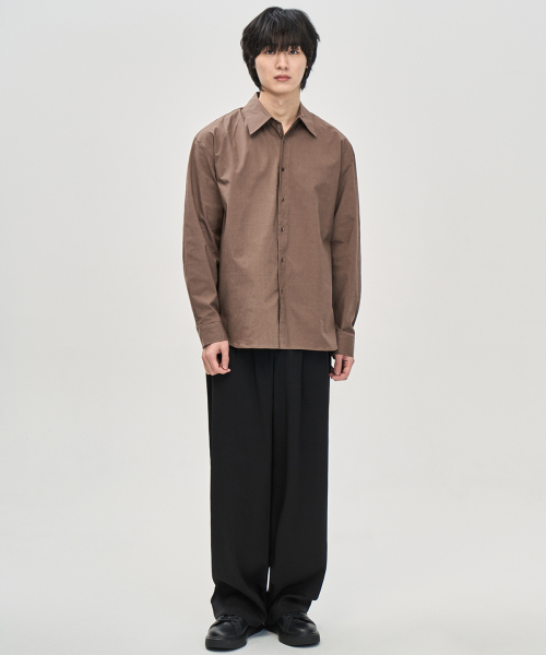 PRAIRIE(KR)(プレーリー)の「コンフォートシャドウストライプシャツ (ブラウン)(シャツ/ブラウス・メンズ・ブラウン・MEDIUM/LARGE)」の4枚目の写真