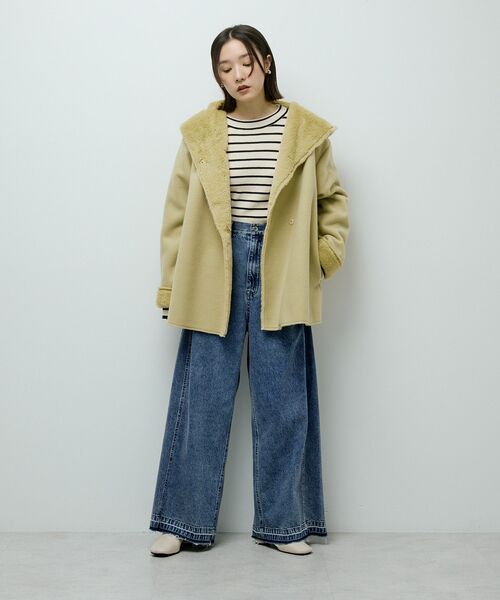 Green　Parks（グリーンパークス）の「ラメライン入りリブニットプルオーバー（ニット/セーター・レディース・その他7/杢グレー/グリーン/ホワイト/ブラック・FREE）」の18枚目の写真