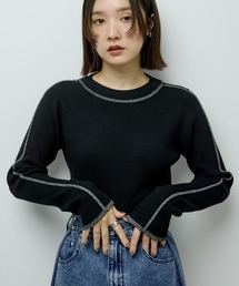 Green　Parks | ラメライン入りリブニットプルオーバー(ニット/セーター)