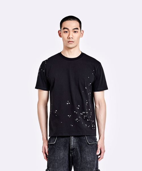 51%(フィフティーワンパーセント)の「クラッシュTシャツ - ブラック(Tシャツ/カットソー・メンズ・その他・MEDIUM/LARGE)」の1枚目の写真