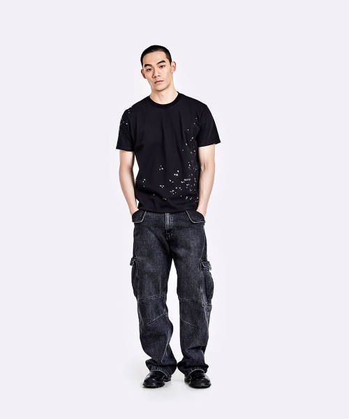 51%(フィフティーワンパーセント)の「クラッシュTシャツ - ブラック(Tシャツ/カットソー・メンズ・その他・MEDIUM/LARGE)」の4枚目の写真