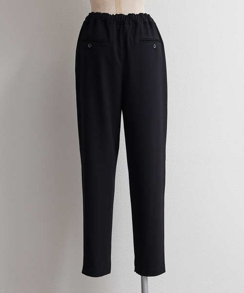 PUAL CE CIN（ピュアルセシン）の「【セットアップ対応】ストレッチジョーゼットインスリットパンツ（スラックス・レディース・ブラック/アイボリー・FREE）」の11枚目の写真