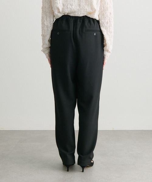 PUAL CE CIN（ピュアルセシン）の「【セットアップ対応】ストレッチジョーゼットインスリットパンツ（スラックス・レディース・ブラック/アイボリー・FREE）」の14枚目の写真