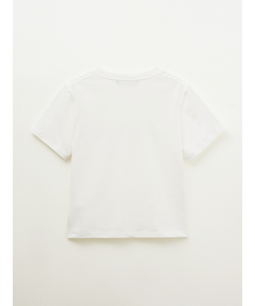 PEEVES PEEVES(フィブス フィブス)の「スキャンドニードルワーククロップドTシャツ / ホワイト(Tシャツ/カットソー・レディース・その他・FREE)」の3枚目の写真