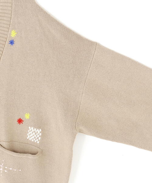 DANKE SCHON(ダンケシェーン)の「【WEB&DEPOT限定】DankeSchon/ダンケシェーン/HAND STITCH KNIT CARDIGAN(カーディガン/ボレロ・レディース・ベージュ/ブラック/その他18・L/M)」の6枚目の写真