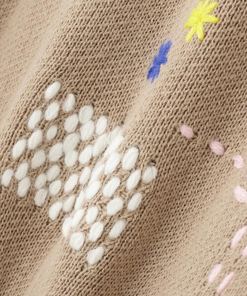 DANKE SCHON(ダンケシェーン)の「【WEB&DEPOT限定】DankeSchon/ダンケシェーン/HAND STITCH KNIT CARDIGAN(カーディガン/ボレロ・レディース・ベージュ/ブラック/その他18・L/M)」の9枚目の写真