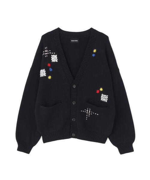 DANKE SCHON(ダンケシェーン)の「【WEB&DEPOT限定】DankeSchon/ダンケシェーン/HAND STITCH KNIT CARDIGAN(カーディガン/ボレロ・レディース・ベージュ/ブラック/その他18・L/M)」の1枚目の写真