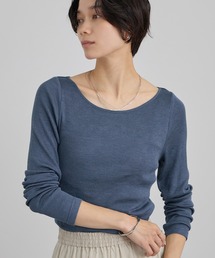 SALON adam et rope'（サロン アダム エ ロペ）の「Hug Silkラウンドネックプルオーバー 3   新色追加（Tシャツ/カットソー）」