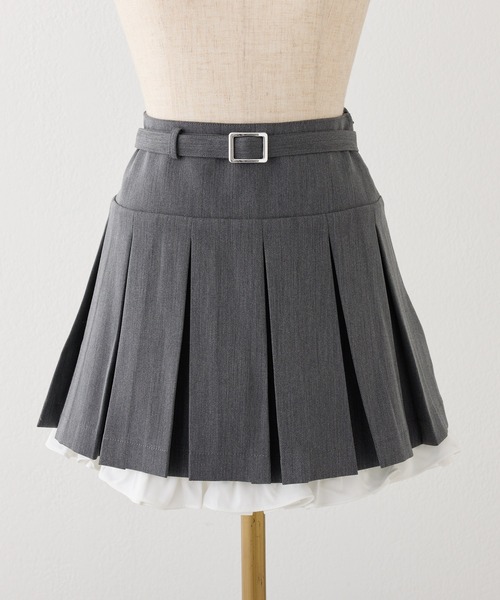 one after another NICE CLAUP(ワンアフターアナザーナイスクラップ)の「【サイズ展開あり】レイヤードプリーツミニスカート(スカート・レディース・ブラック/チャコールグレー/ネイビー・SMALL/MEDIUM)」の22枚目の写真