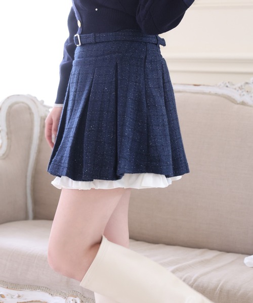 one after another NICE CLAUP(ワンアフターアナザーナイスクラップ)の「【サイズ展開あり】レイヤードプリーツミニスカート(スカート・レディース・ブラック/チャコールグレー/ネイビー・SMALL/MEDIUM)」の16枚目の写真