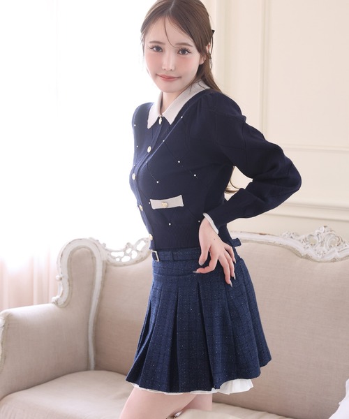 one after another NICE CLAUP(ワンアフターアナザーナイスクラップ)の「【サイズ展開あり】レイヤードプリーツミニスカート(スカート・レディース・ブラック/チャコールグレー/ネイビー・SMALL/MEDIUM)」の13枚目の写真