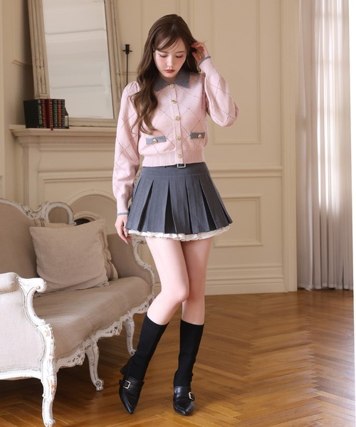 one after another NICE CLAUP(ワンアフターアナザーナイスクラップ)の「【サイズ展開あり】レイヤードプリーツミニスカート(スカート・レディース・ブラック/チャコールグレー/ネイビー・SMALL/MEDIUM)」の17枚目の写真