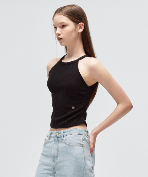 CITYBREEZE(シティブリーズ)の「ゴルジホルターネックスリーブレストップ_BLACK(Tシャツ/カットソー・レディース・ブラック・FREE)」の4枚目の写真
