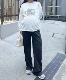 MYMOOD.（マイムード）の「【マタニティ】裾セルフカット可能◎ リブストレートパンツ 楽々パンツ ウエストゴムパンツ（マタニティウェア/グッズ）」
