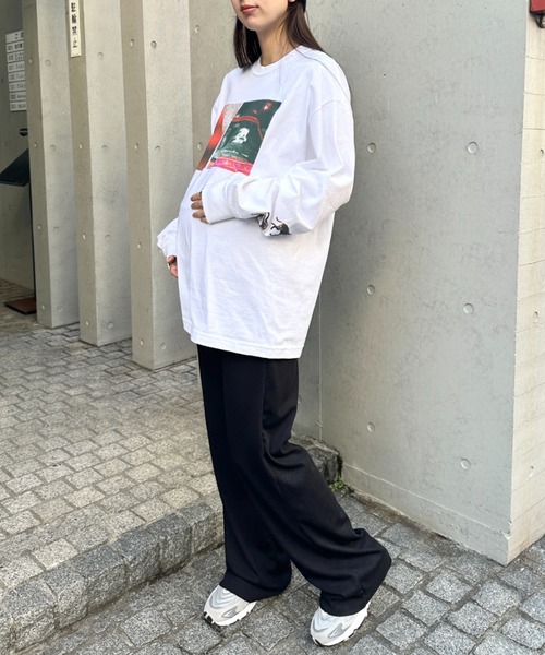 MYMOOD.(マイムード)の「【マタニティ】裾セルフカット可能◎ リブストレートパンツ 楽々パンツ ウエストゴムパンツ(マタニティウェア/グッズ・レディース・チャコールグレー/ブラック/ベージュ/ライトグレー・M/L)」の2枚目の写真