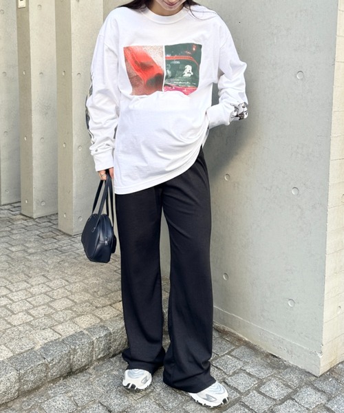 MYMOOD.(マイムード)の「【マタニティ】裾セルフカット可能◎ リブストレートパンツ 楽々パンツ ウエストゴムパンツ(マタニティウェア/グッズ・レディース・チャコールグレー/ブラック/ベージュ/ライトグレー・M/L)」の9枚目の写真