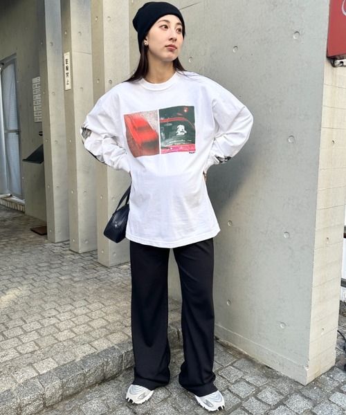 MYMOOD.(マイムード)の「【マタニティ】裾セルフカット可能◎ リブストレートパンツ 楽々パンツ ウエストゴムパンツ(マタニティウェア/グッズ・レディース・チャコールグレー/ブラック/ベージュ/ライトグレー・M/L)」の14枚目の写真