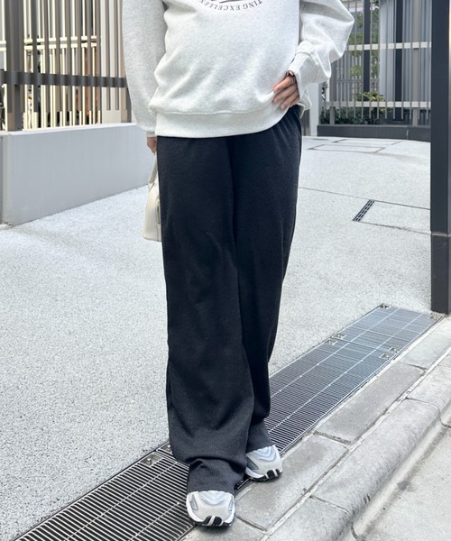 MYMOOD.(マイムード)の「【マタニティ】裾セルフカット可能◎ リブストレートパンツ 楽々パンツ ウエストゴムパンツ(マタニティウェア/グッズ・レディース・チャコールグレー/ブラック/ベージュ/ライトグレー・M/L)」の20枚目の写真