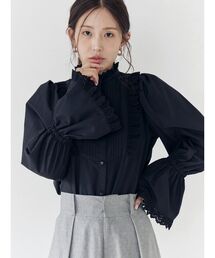 CALNAMUR | コットンフリルレースブラウス(シャツ/ブラウス)