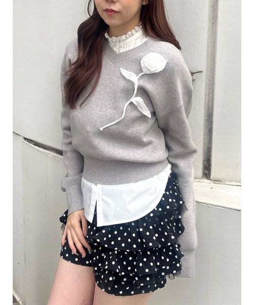 CALNAMUR（カルナムール）の「コットンフリルレースブラウス（シャツ/ブラウス・レディース・ホワイト/ブラック/その他1・FREE）」の18枚目の写真