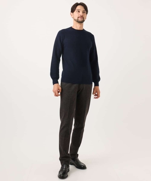 MICHEL KLEIN HOMME   （ミッシェルクランオム）の「カシミヤクルーネックニット（ニット/セーター・メンズ・ネイビー/ダークグレー・MEDIUM/LARGE/X-LARGE）」の8枚目の写真