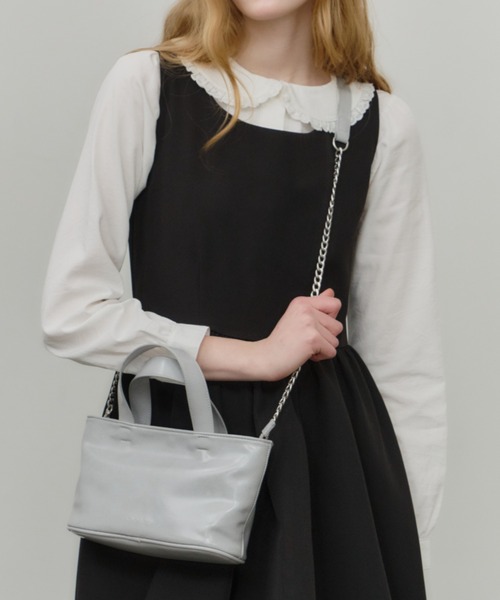 GIUNON（ジウノン）の「2way chain mini bag / 2wayチェーンミニバッグ（ショルダーバッグ・レディース・ホワイト/レッド/イエロー/ブラック/ブルーグレー・FREE）」の15枚目の写真