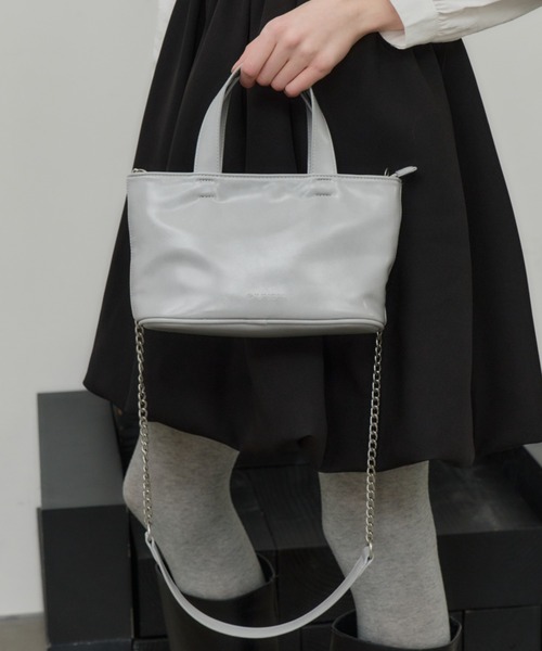 GIUNON（ジウノン）の「2way chain mini bag / 2wayチェーンミニバッグ（ショルダーバッグ・レディース・ホワイト/レッド/イエロー/ブラック/ブルーグレー・FREE）」の19枚目の写真