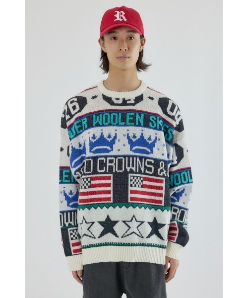 RODEO CROWNS WIDE BOWL(ロデオクラウンズワイドボウル)の「holidayニット(ニット/セーター・メンズ・アイボリー/ブラック・MEDIUM/LARGE)」の14枚目の写真