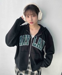 AS KNOW AS plus（アズノゥアズプラス）の「○Ｗジップとロゴパーカー【UNISEX ITEM】（パーカー）」