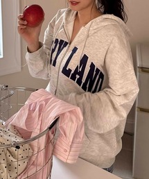 AS KNOW AS plus（アズノゥアズプラス）の「○Ｗジップとロゴパーカー【UNISEX ITEM】（パーカー）」