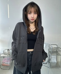 AS KNOW AS plus（アズノゥアズプラス）の「○Ｗジップとロゴパーカー【UNISEX ITEM】（パーカー）」