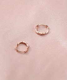 ウェーブラインミニフープピアス