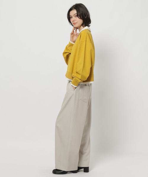 niko and...(ニコアンド)の「襟レイヤーニットプルオーバー(ニット/セーター・レディース・グレー/ネイビー/マスタード・MEDIUM/LARGE)」の17枚目の写真